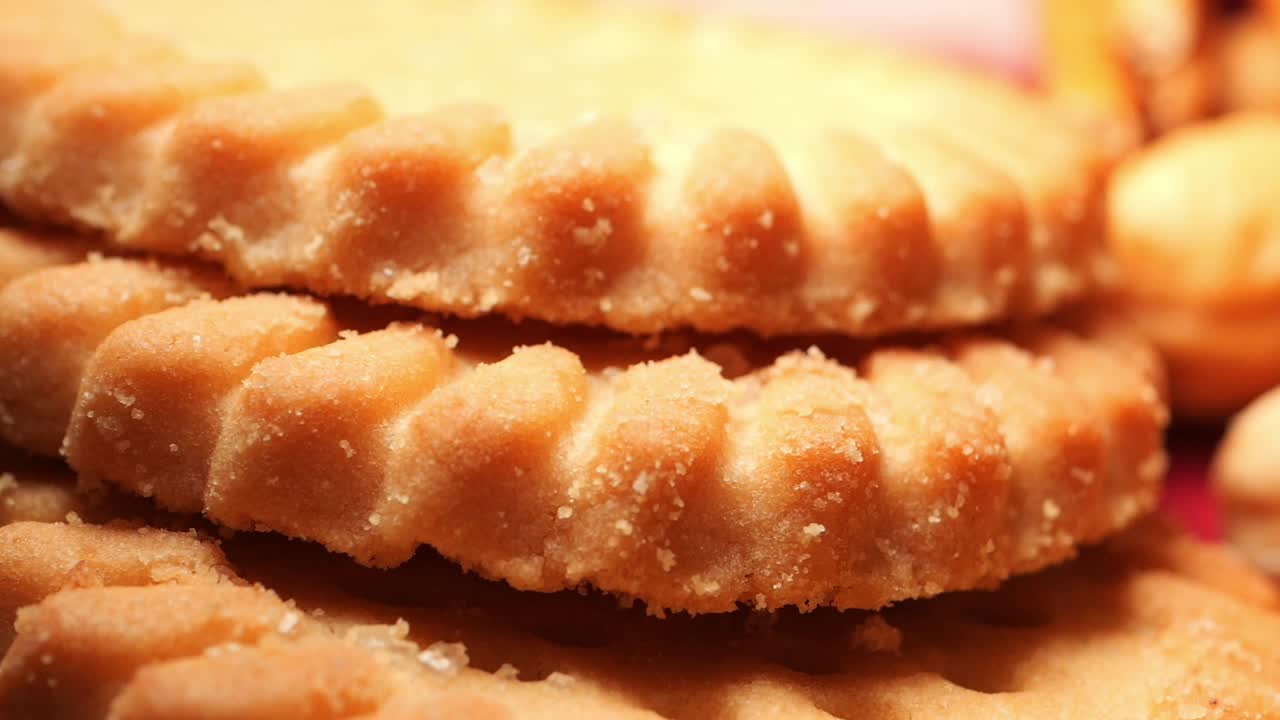 Stacked Cookies Close Up