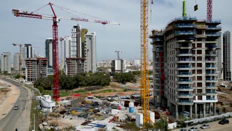 urban development- city of bat yam- israel- from a birds eye view- drone 4k video