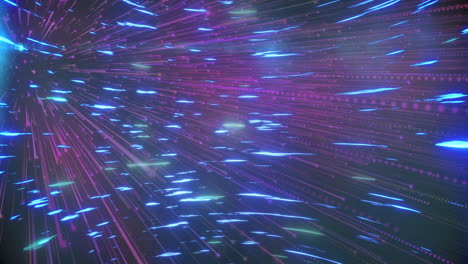 creating futuristic motion effect, blue and purple light streaks in animation