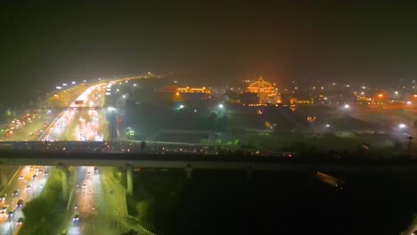 Swaminarayan-Akshardham-mandir-at-New-Delhi-Aerial-view