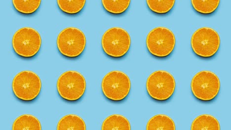 las rebanadas de naranjas fondo de animación