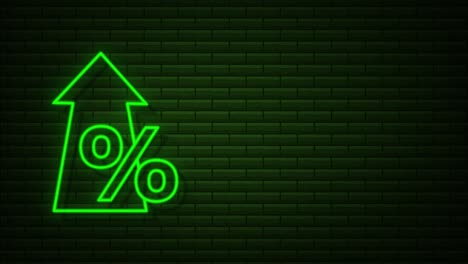 percentage with arrow up and down. banking, credit, interest rate. motion graphic