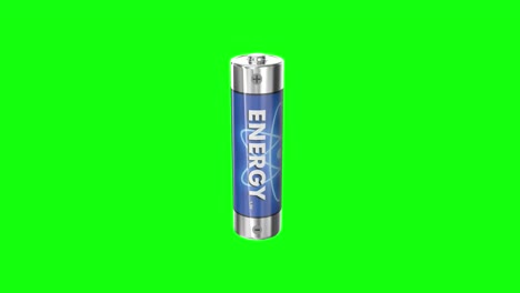 8 animaciones 3d energía de carga de la batería alcalina volt watt aaa aa pantalla verde llave de croma