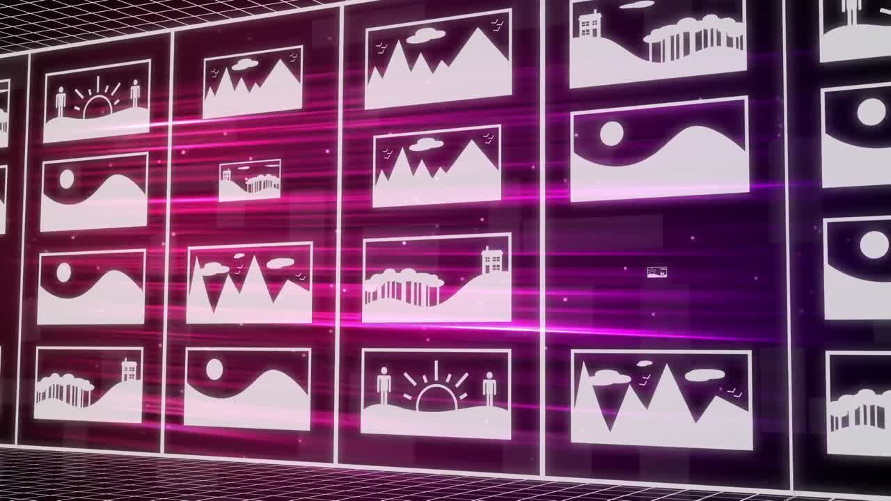 animación de texto de inteligencia artificial y procesamiento de datos
