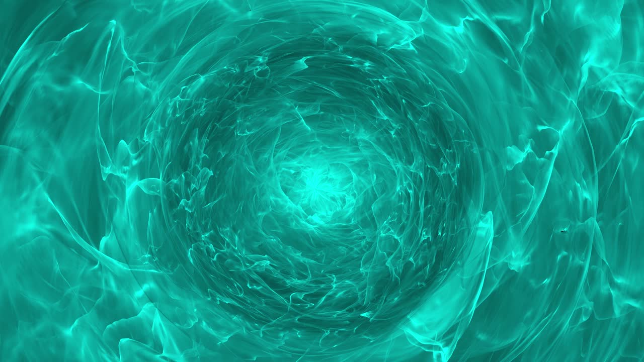 터키즈 아우라의 추상적인 애니메이션, 원활한 에너지 루핑, 마법의 밝은 에너지