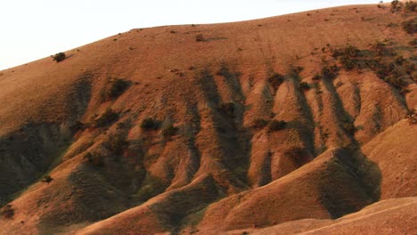 dry mountain landscape at sunrise/sunset