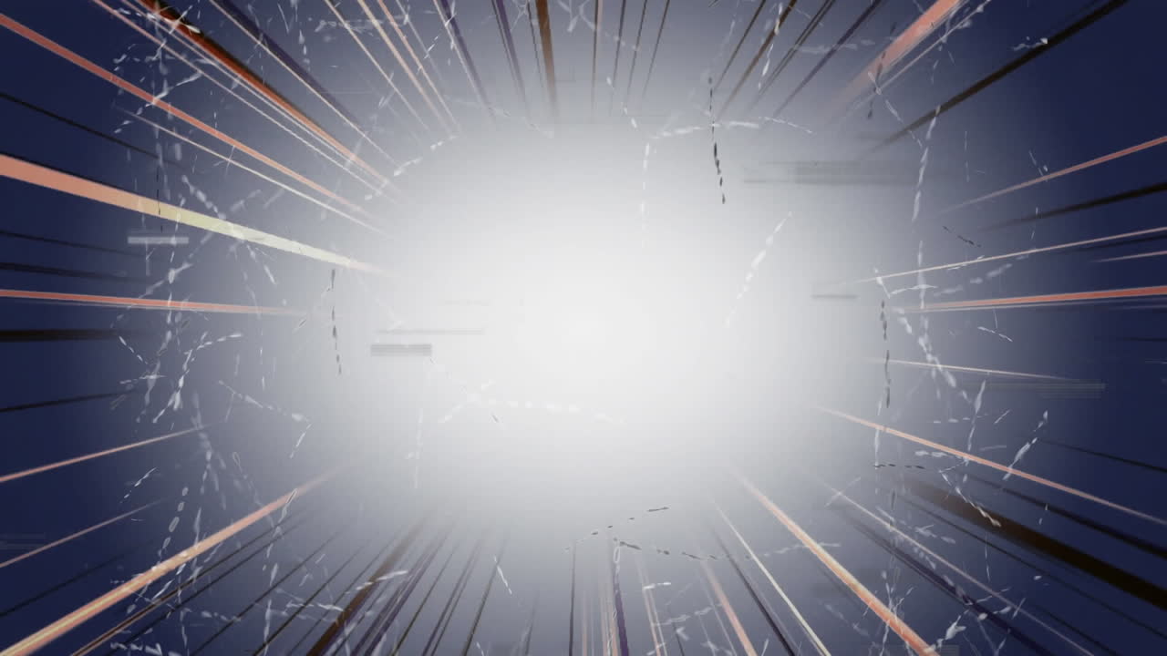 스트립이  ⁇ 거리는 동안 주변에 광선 만화와 함께 비디오의 중심에 빛