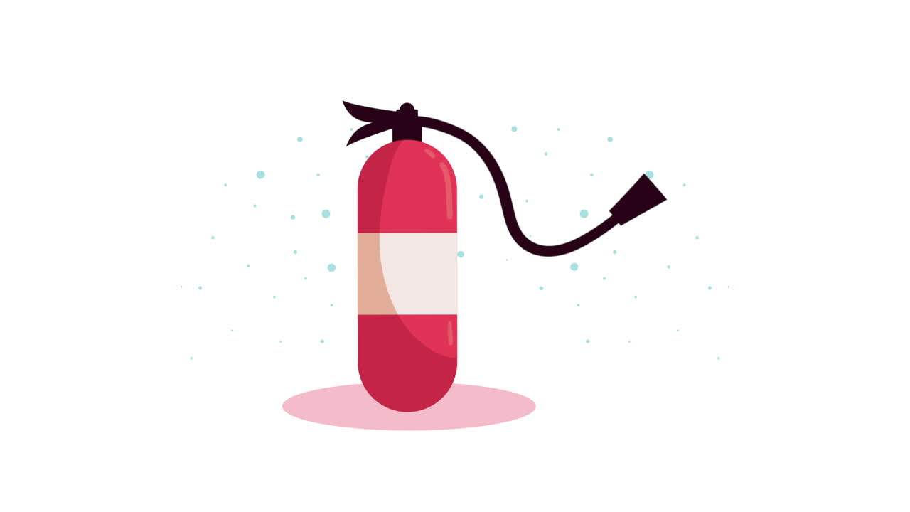 소화기 애니메이션을 가진 도시 응급 서비스