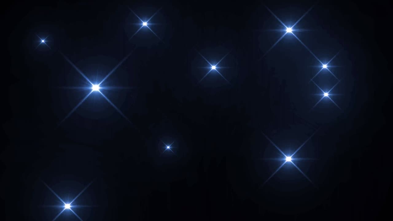 luz de destello realista sobre un fondo negro.