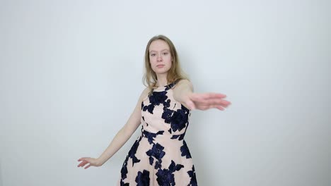 elegant dancer's grace attractive female in thoughtful dance