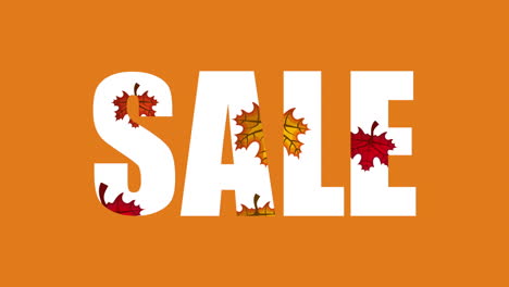 holiday thanksgiving sale with leafs autumn