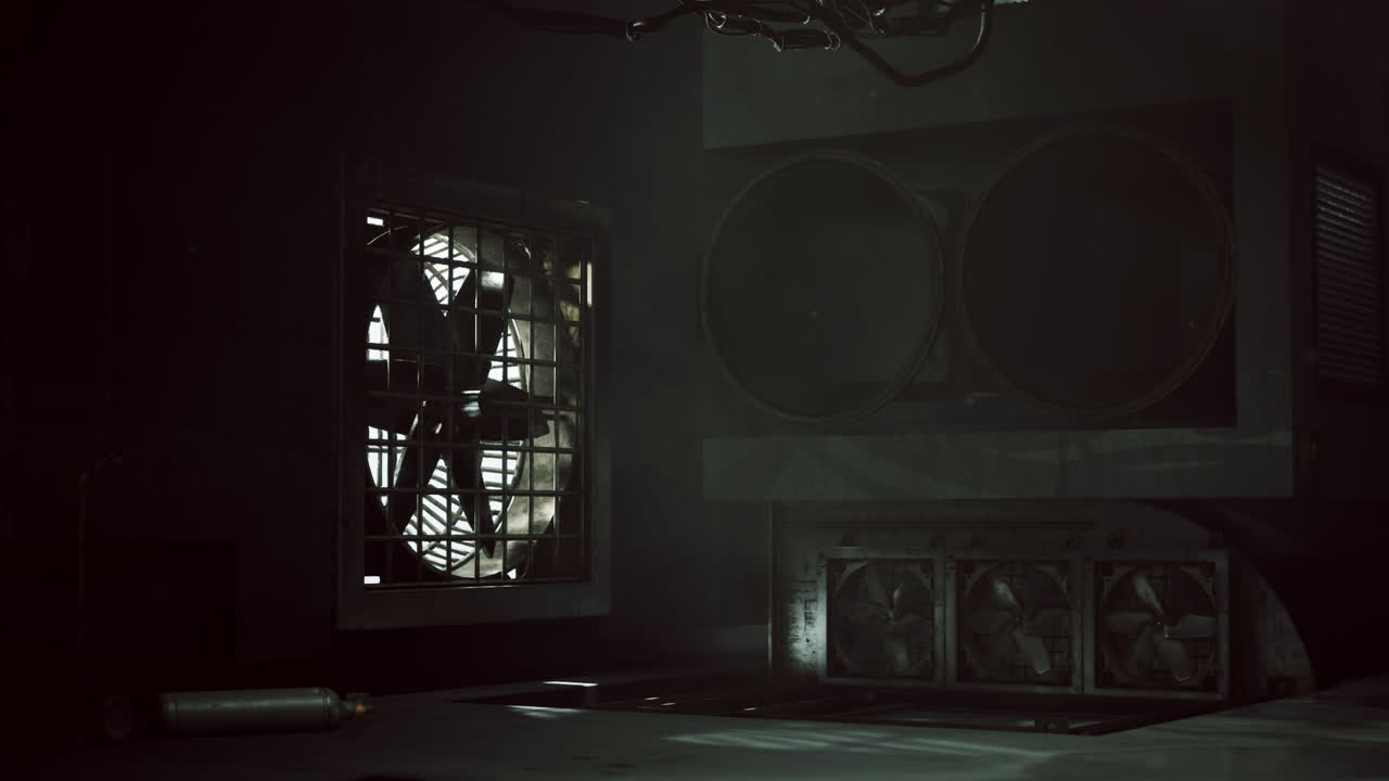 팬과 함께 어두운 산업 방