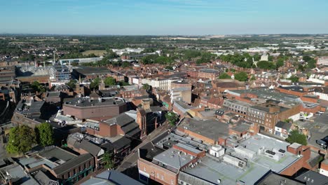 Ciudad-De-Aylesbury-En-Buckinghamshire,-Reino-Unido-Vista-Aérea-De-Drones