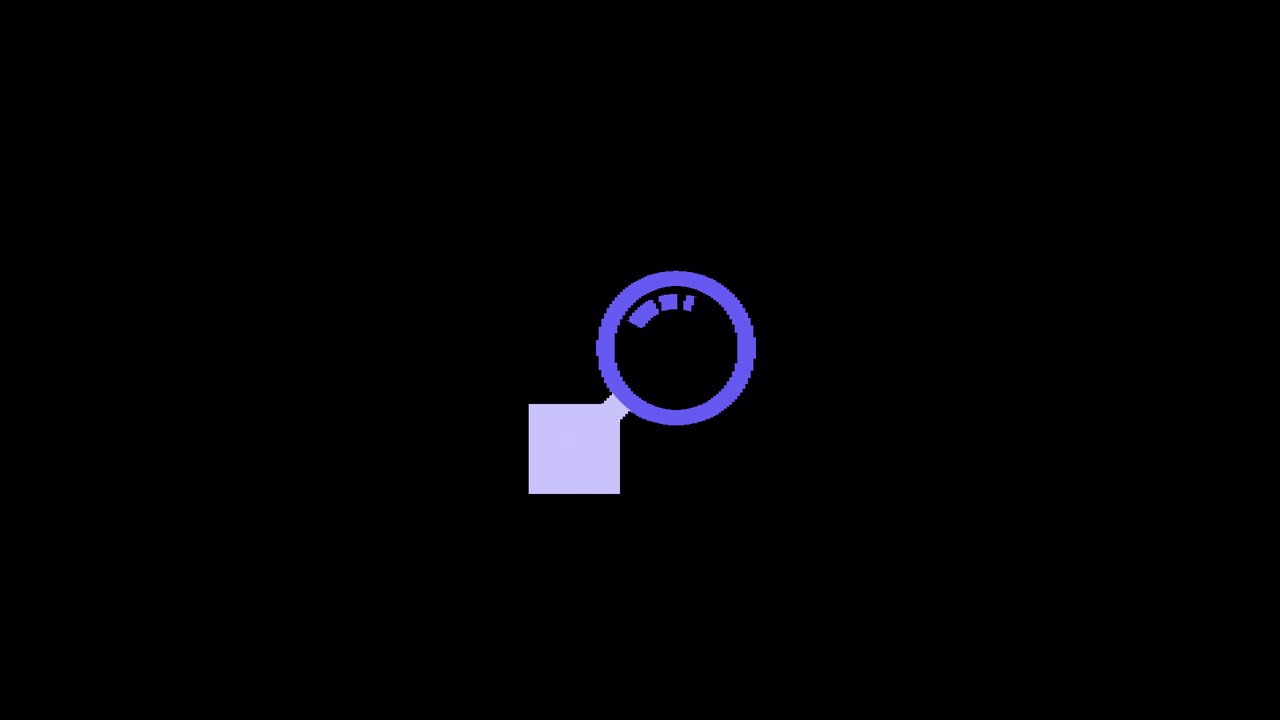 Animated Magnifying Glass Icon on Black Background
