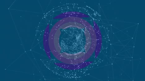 animación de ámbitos de exploración en todo el mundo con una red de conexiones
