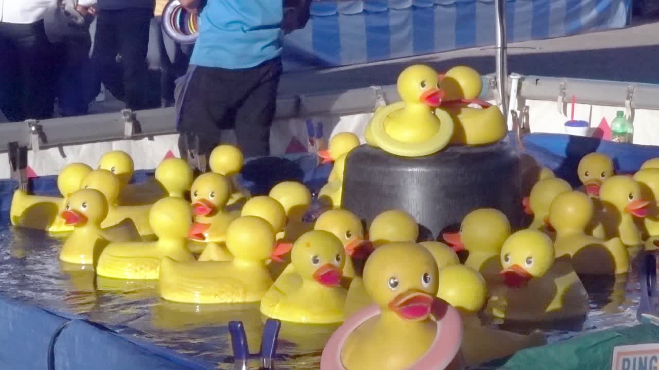 Kohtaus ankkarenkaanheittopelistä NC State Fair -messuilta, 2019.