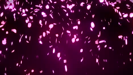 los pétalos de los cerezos en flor cayendo sobre un fondo rosado, animación de brillo en bucle,