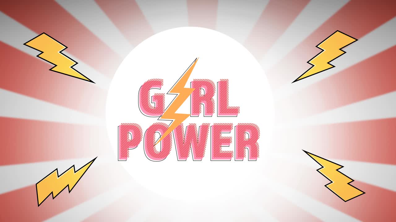 animación del texto del poder de la niña, sobre la iluminación