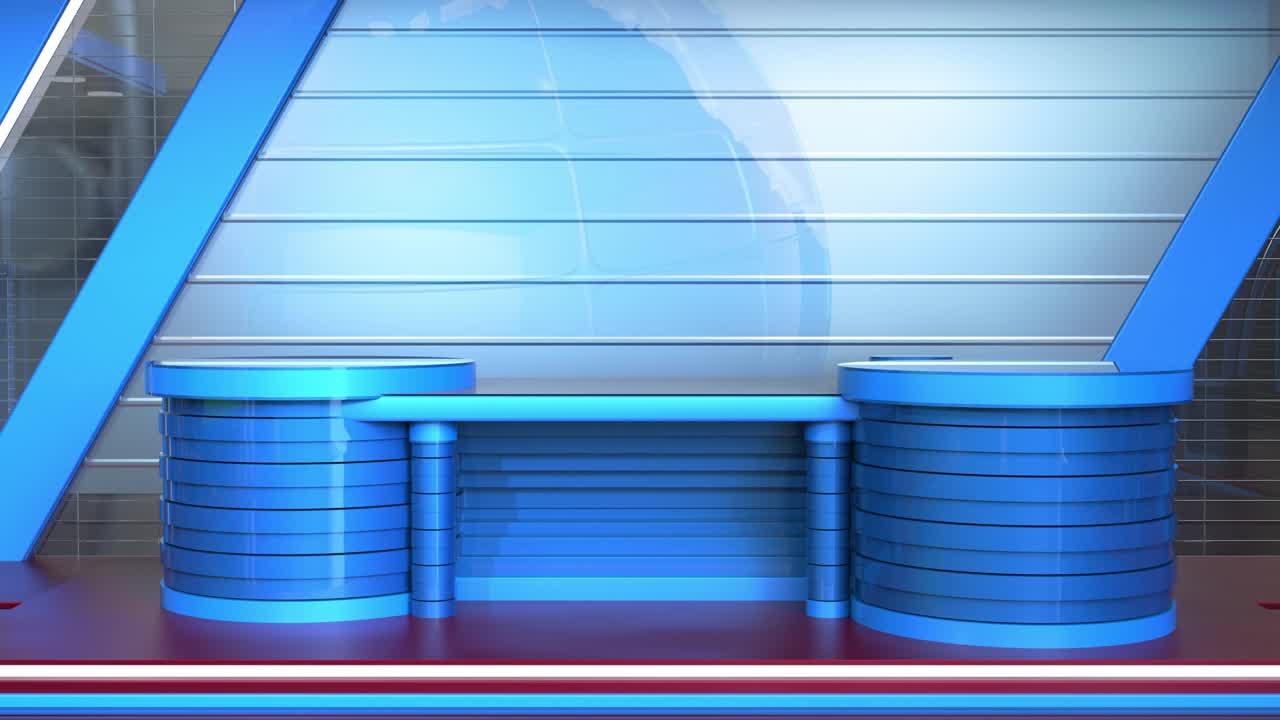 3d 가상 뉴스 스튜디오 배경 루프