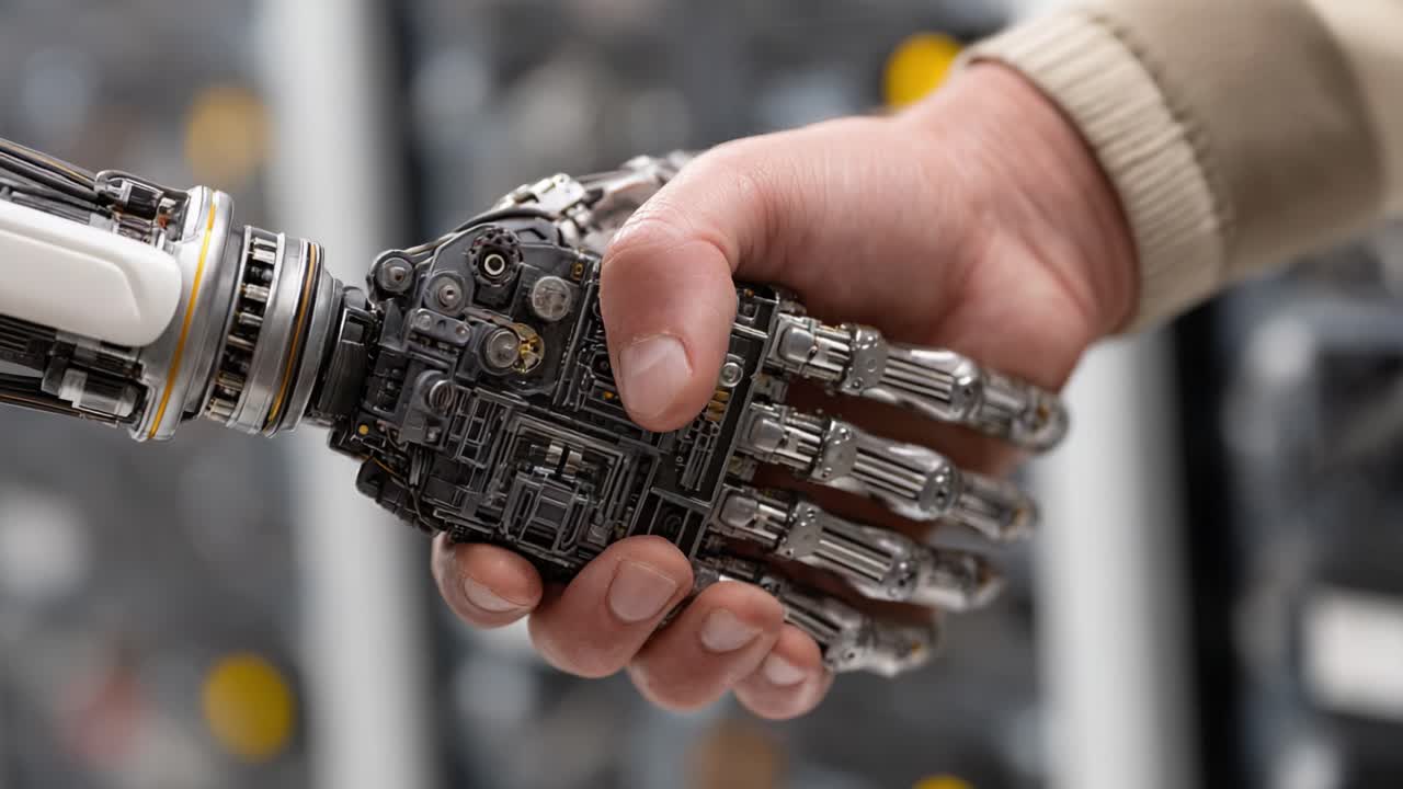 A Robotic Handshake: Merging Human and Machine Technologies in a Futuristic Collaboration of Advanced Robotics and Artificial Intelligence Mechanics
