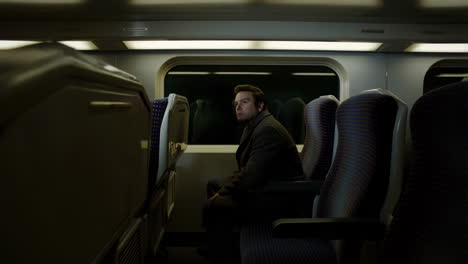 a man's train journey from day to night