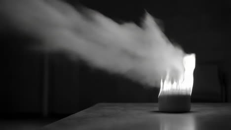 candle burning in the dark
