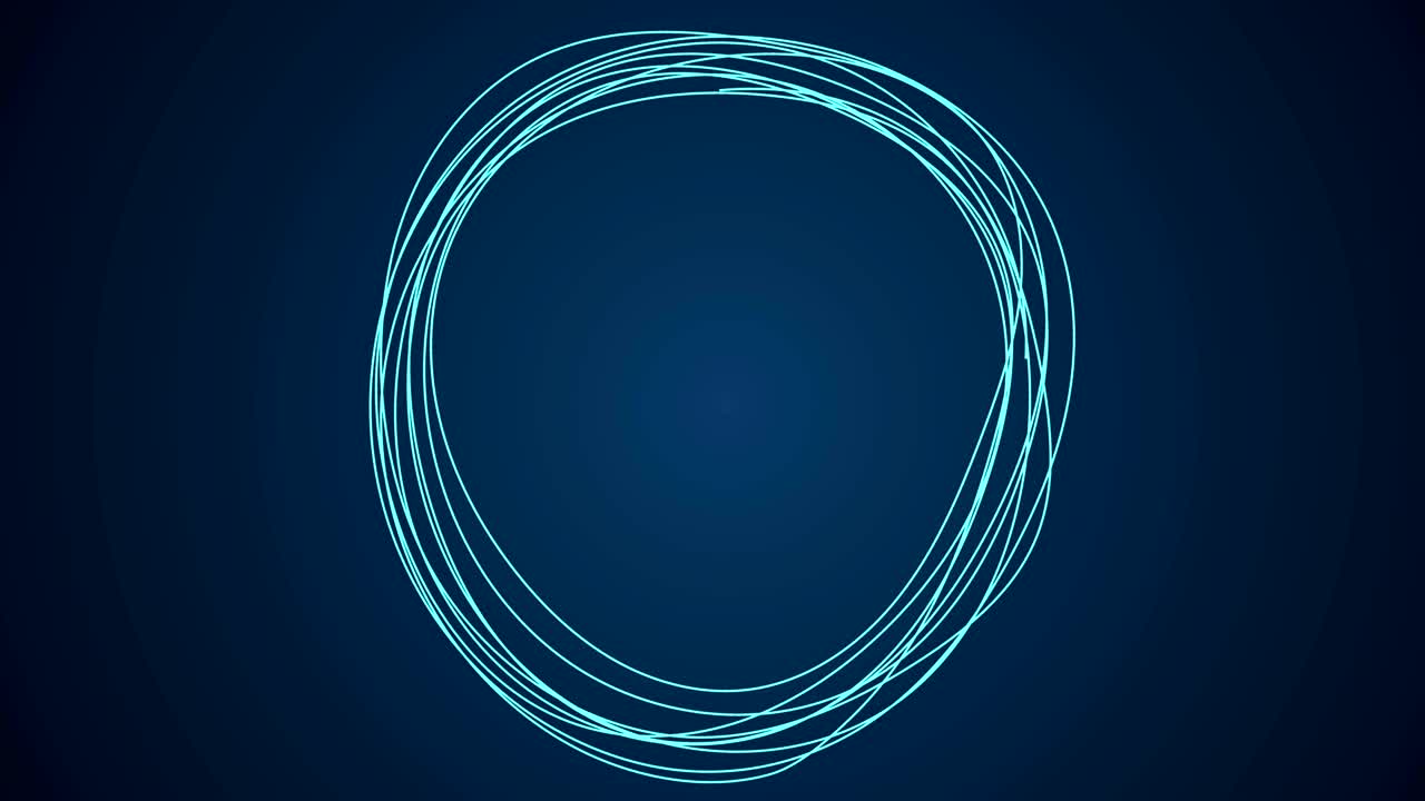 círculo de garabateo dibujado a mano, elemento de diseño del logotipo. video gráfico de movimiento