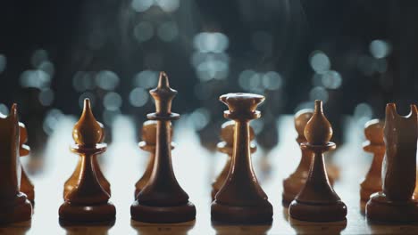 échecs éclairés avec effet de fumée. adapté aux publicités.