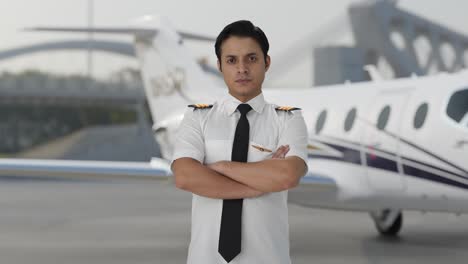 portrait of indian male pilot