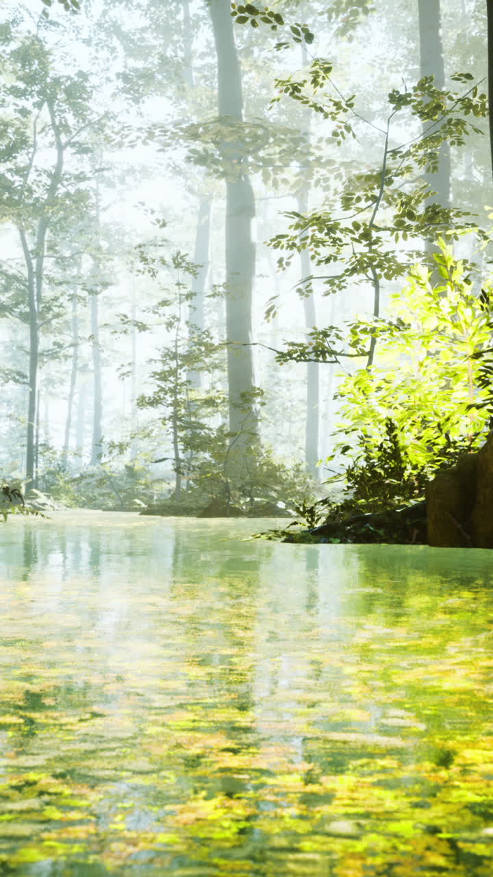 호수  ⁇ 의 숲을 통해  ⁇ 빛으로 해가 뜨는 것