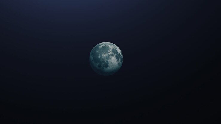 Lua 4K no espaço escuro, grande universo