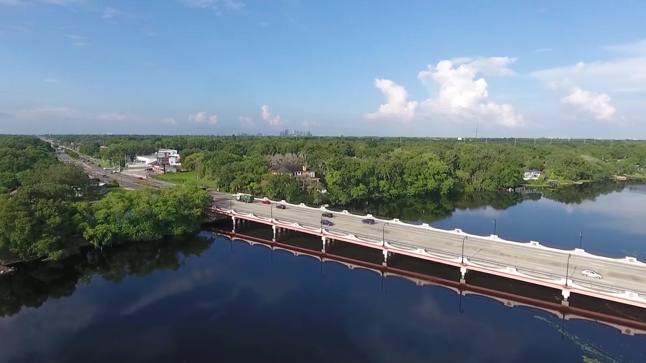Cars Crossing 40th Street bridge