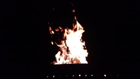 slow motion video of fire burning in the night 2