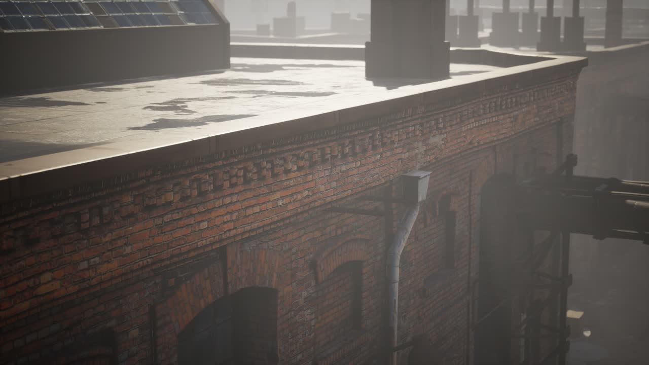 코로나바이러스 코로나19 전염병으로 인해 버려진 공장이 비어 있습니다.