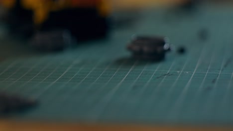 child building a lego construction vehicle