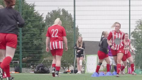women's soccer team practice