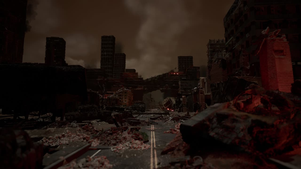 el concepto de ciudad en ruinas del final de la guerra