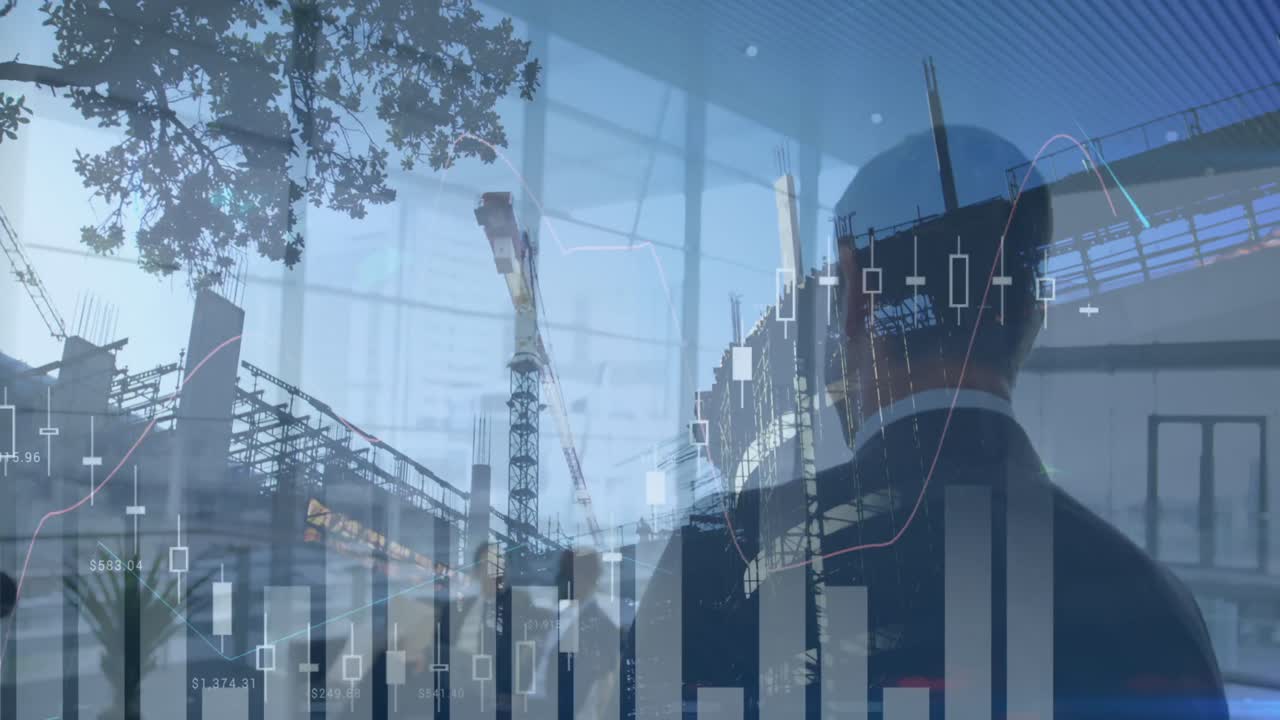 animación del procesamiento de estadísticas sobre el empresario