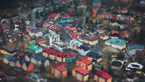 an aerial view of the residential area in the klatovy town in south czechia