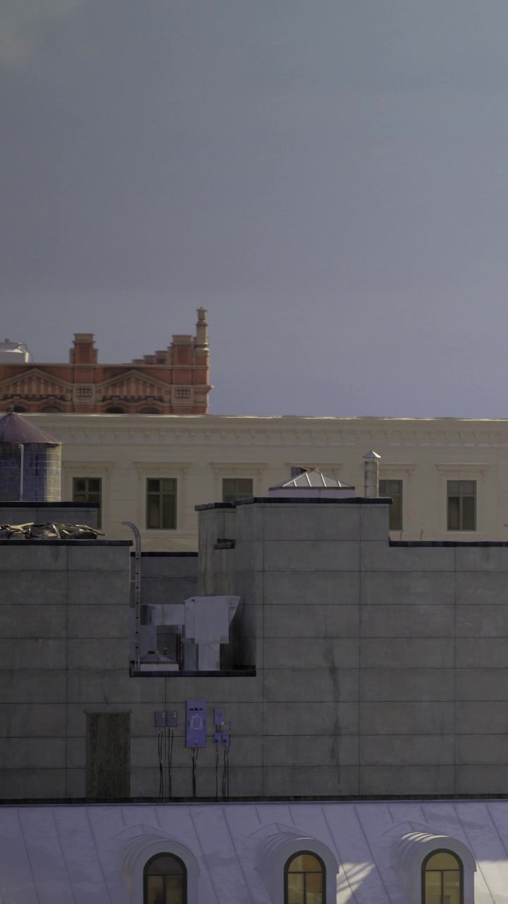 Edifici sotto un cielo nuvoloso in un'area urbana