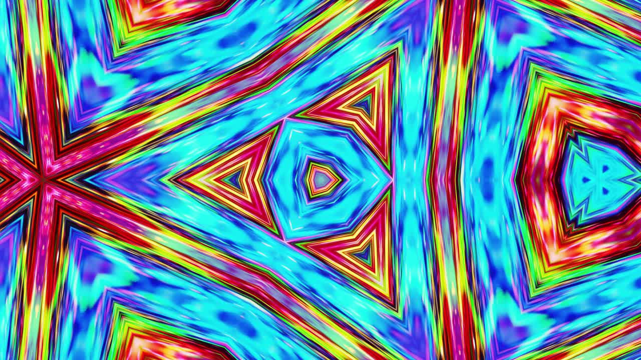 patrón simétrico iridescente líquido como el caleidoscopio con ondas. 3d elegante bucle abstracto bg, estructura ondulada de vidrio líquido brillante con hermosos colores de gradiente. 4k