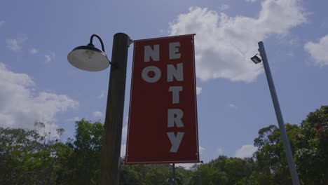 a 'no entry' sign at currumbin beach