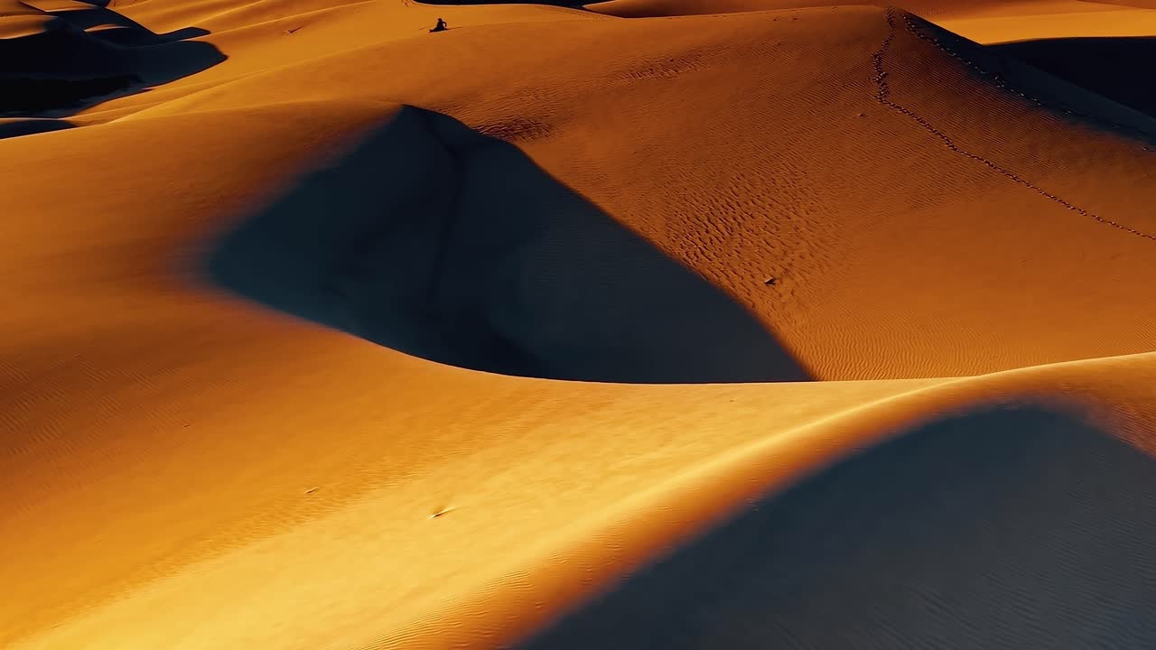 Vista delle dune di sabbia a Gran Canaria, Spagna, all'ora del tramonto.