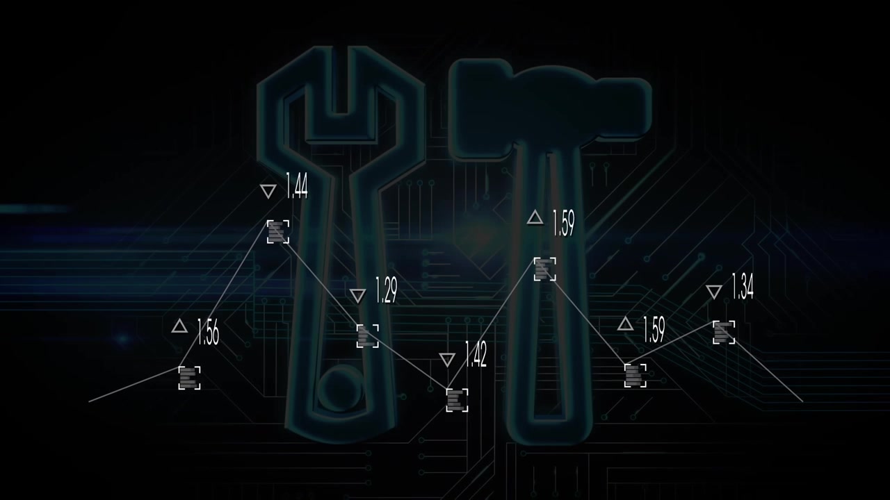 Animation of data processing over tools