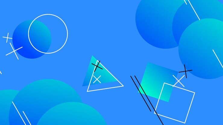 Simple looped pink background with geometric shapes.