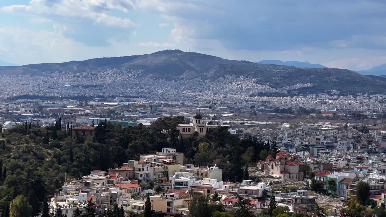 atenas desde la acrópolis durante el día 4k 30fps