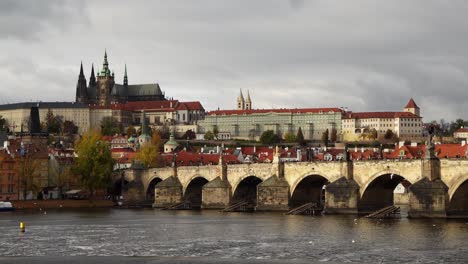 view of charles bridge and prague castle