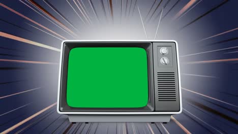 Televisión-Con-Pantalla-Verde-Y-Efectos-Brillantes.