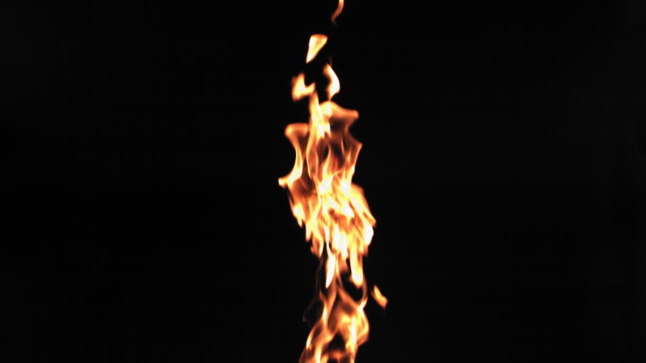 Burning Flames on Black Background