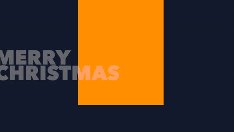 modern merry christmas text on blue background